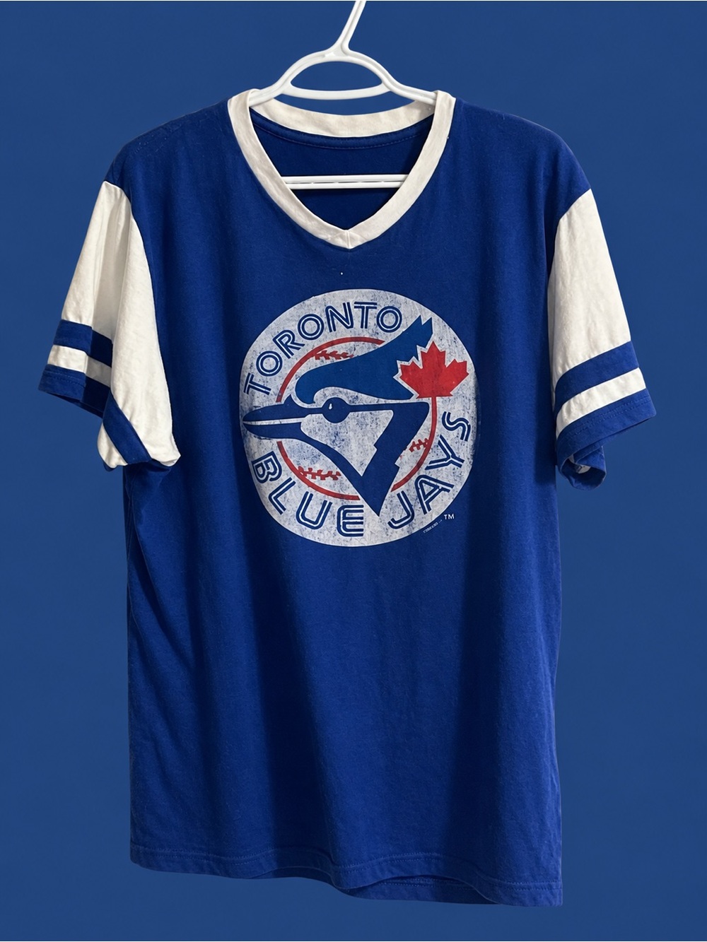 Men's Royal Blue V-Neck Jersey Tee